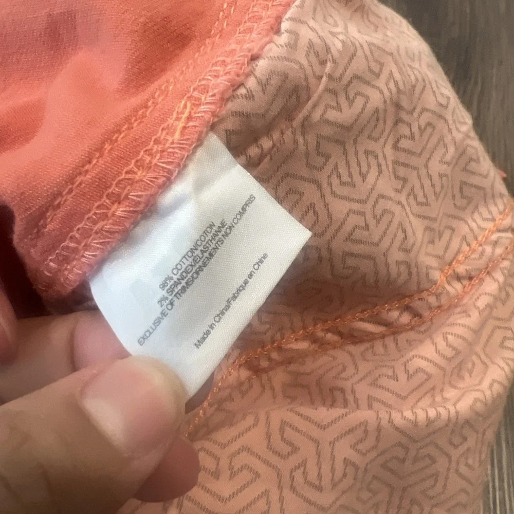 Tory Burch  High Rise Flare Women Jeans Size 31 Pretty Coral Color